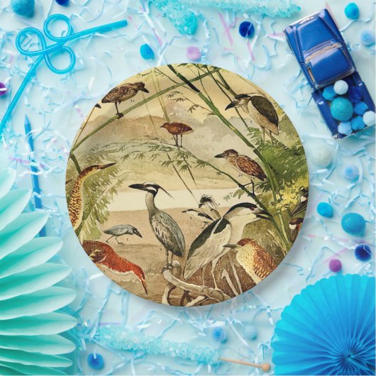 ヴィンテージの鷲の鳥動物の野性生物の紙皿 ペーパープレート (パーティー)