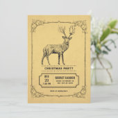 ヴィンテージの鹿の招待状 招待状 (スタンド正面)