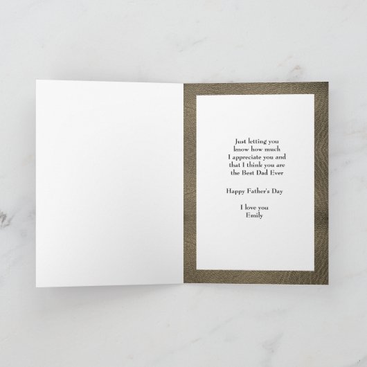 ヴィンテージの鹿の親父の父の日カード 子供たちから カード (内部)