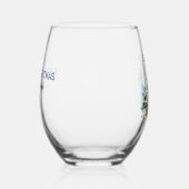 ヴィンテージの鹿 ステムなしワイングラス (右)