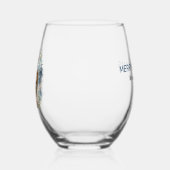 ヴィンテージの鹿 ステムなしワイングラス (左)