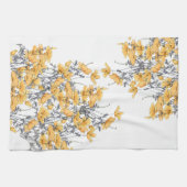 ヴィンテージの黄色いケシによっては台所タオルが開花します キッチンタオル (横)