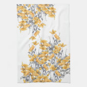 ヴィンテージの黄色いケシによっては台所タオルが開花します キッチンタオル (縦)