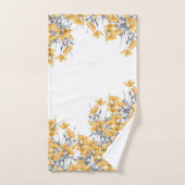 ヴィンテージの黄色いケシの花のBathタオルセット バスタオルセット (ハンドタオル)