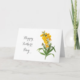 ヴィンテージの黄色い花が父親の日の挨拶 カード