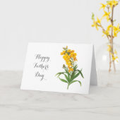 ヴィンテージの黄色い花が父親の日の挨拶 カード (黄色い花)
