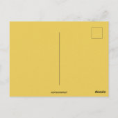 ヴィンテージの黄色い花の付いた十字架 イースター ポストカード (裏面)