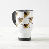 ヴィンテージの黄色い蜂蜜の蜂 トラベルマグ (正面左)