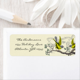 ヴィンテージの黄色とグレーのラベ感じル ラベル