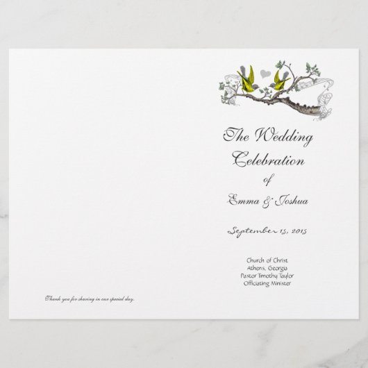 ヴィンテージの黄色と灰色のプログラムカバー (正面)