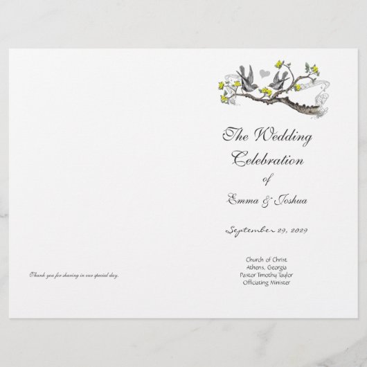 ヴィンテージの黄色と灰色のプログラムカバー (正面)