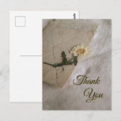 ヴィンテージの黄色と白のデイジーレター ポストカード (正面/裏面)