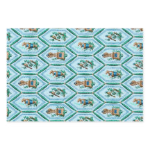 ヴィンテージの黄色と緑の古いパターンのデザイン