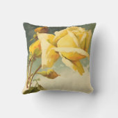 ヴィンテージの黄色バラの母 クッション (裏面)