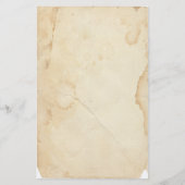 ヴィンテージの黄色彩文房具 便箋 (正面)