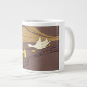 ヴィンテージの黄金の卵を産むイソップ寓話のガチョウ ジャンボコーヒーマグカップ (正面右)