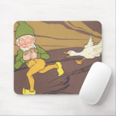 ヴィンテージの黄金の卵を産むイソップ寓話のガチョウ マウスパッド (マウス)