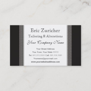 ヴィンテージの黒いおよび灰色の優雅の紳士の店 名刺