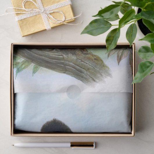 ヴィンテージの黒いハゲワシの鳥の切り離し 薄葉紙 (ギフト)