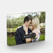 ヴィンテージの黒いバラ結婚の写真 フォトブロック (左)