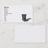 ヴィンテージの黒いブーツ 名刺 (正面/裏面)