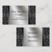 ヴィンテージの黒いレースの名刺 名刺 (正面/裏面)