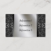 ヴィンテージの黒いレースの名刺 名刺 (裏面)