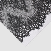 ヴィンテージの黒いレース 薄葉紙 (詳細)