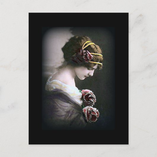 ヴィンテージの黒い女性のポストカード ポストカード (正面)