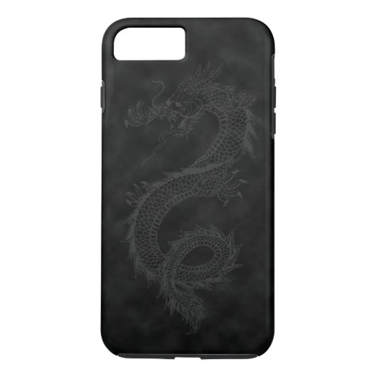 ヴィンテージの黒い煙のドラゴン Case-Mate iPhoneケース (裏面)