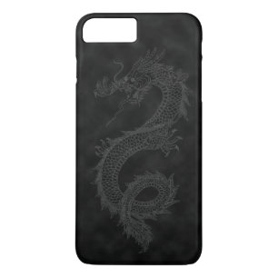 ヴィンテージの黒い煙のドラゴン iPhone 8 PLUS/7 PLUSケース