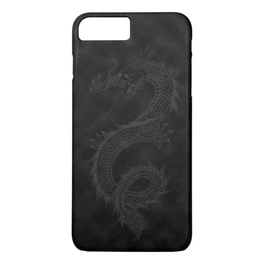 ヴィンテージの黒い煙のドラゴン Case-Mate iPhoneケース (裏面)