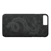 ヴィンテージの黒い煙のドラゴン Case-Mate iPhoneケース (裏面(横))