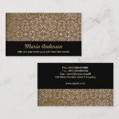 ヴィンテージの黒い茶色の名刺 名刺 (正面/裏面)