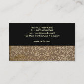 ヴィンテージの黒い茶色の名刺 名刺 (裏面)