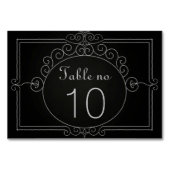 ヴィンテージの黒い黒板 テーブルナンバー (裏面)