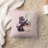 ヴィンテージの黒くフランスのなプードルの装飾用クッション クッション (ブランケット)