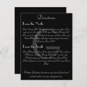 ヴィンテージの黒く及び白いモノグラムの方向カード エンクロージャーカード (正面/裏面)