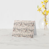 ヴィンテージの黒く及び白いヨーロッパイメージ カード (黄色い花)