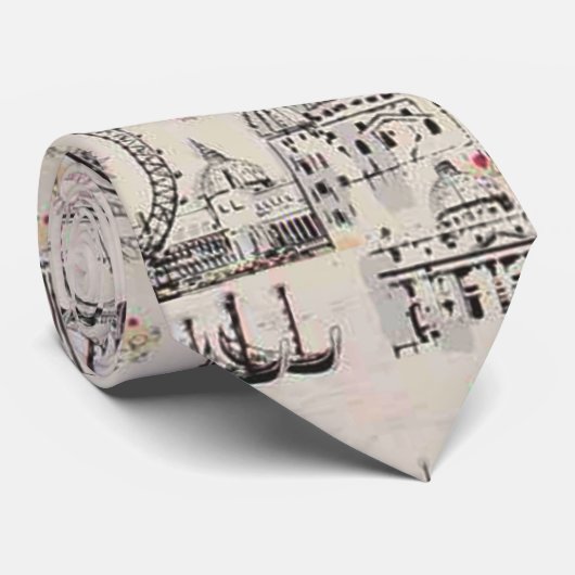 ヴィンテージの黒く及び白いヨーロッパイメージ ネクタイ (ロール)