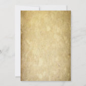 ヴィンテージの黒く、クリーム色の結婚式 招待状 (裏面)