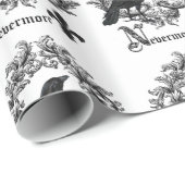 ヴィンテージの黒のハロウィンのモダンなカラス ラッピングペーパー (ロールコーナー)