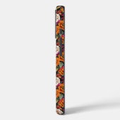 ヴィンテージの黒はっきりした色の花柄 Case-Mate iPhoneケース (裏面 / 左)