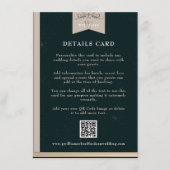 ヴィンテージの黒タンのチャプター結婚ページのカード挿入 エンクロージャーカード (正面)