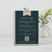 ヴィンテージの黒タンのチャプター結婚ページのカード挿入 エンクロージャーカード (スタンド正面)