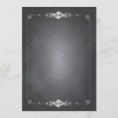 ヴィンテージの黒板が赤ちゃんのシャワーカードを願う アドバイスカード (裏面)