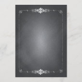 ヴィンテージの黒板が赤ちゃんのシャワーカードを願う アドバイスカード (裏面)