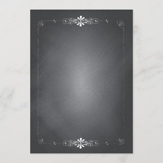 ヴィンテージの黒板が赤ちゃんのシャワーカードを願う アドバイスカード (裏面)