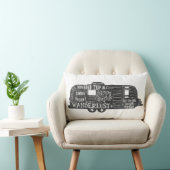 ヴィンテージの黒板のトレーラーの枕 ランバークッション (椅子)