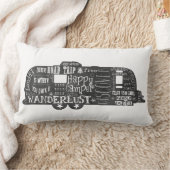 ヴィンテージの黒板のトレーラーの枕 ランバークッション (ブランケット)